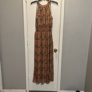 Elegant Maxi Dress bow in the back - Multicolor